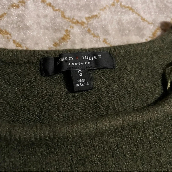 Romeo & Juliet couture Tie Lace Up Sleeves Dark Green Women’s Size Small S - Picture 3 of 6